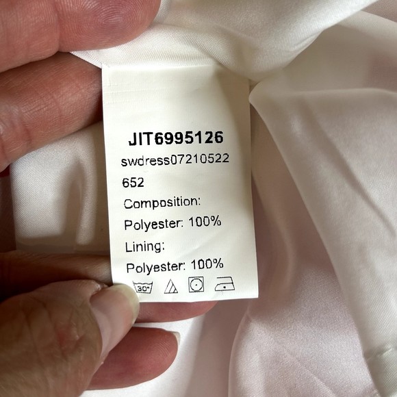 New SHEIN x Hello Kitty & Friends Puff Sleeve Ruched Bust Polka Dot Dress Large - Picture 8 of 9